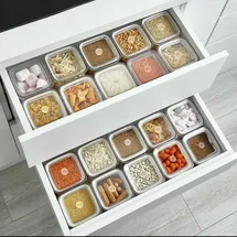 COFI Vip Ahmet 30-Teilig Vorratsdosen VorratsBehälter-Set Aufbewahrung Eckig Set VP-260 Aufbewahrungsbox-Set transparent
