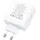HOCO Wandladegerät 2 x Typ C + USB A QC PD 65W GaN N30 weiß - Ladegerät mit 3 Steckplätzen