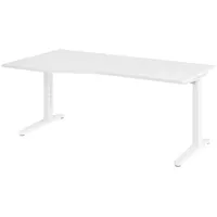 Bümö Schreibtisch Weiß, Weiß, Nachbildung, Rechteckig, 180x74x100 cm, FSC