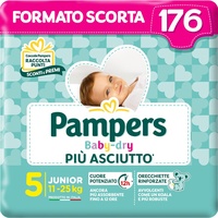 Pampers Baby Dry Junior, 176 Windeln, Größe 5 (11-25 kg)