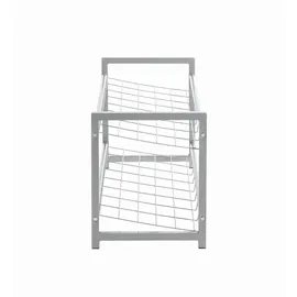 Haku-Möbel Schuhregal 80 x 38 x 30 cm grau / grau