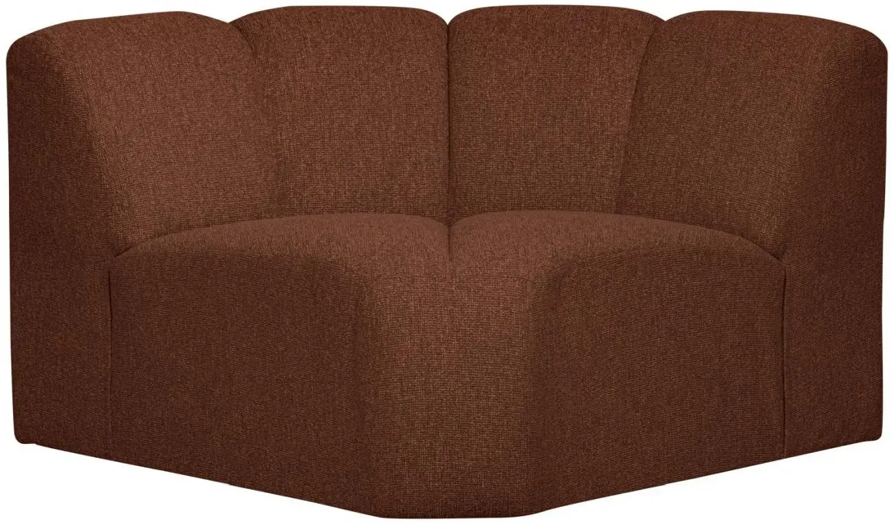 Modulsofa Mojo Boucle Eck-Element, moderner Stil, rostbraun, kombinierbar für Dein individuelles Sofa