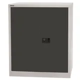 Bisley Aktenschrank Universal Flügeltürenschrank in Lichtgrau/Anthrazitgrau - Maße: H 100 x B 91 x T 40 cm grau