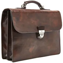 Castelijn & Beerens Rien Aktentasche RFID Leder 39,5 cm Laptopfach braun