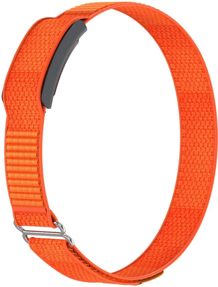 Strap-it Amazfit Helio Strap Armband Nylon für Amazfit Helio Strap - Orange - Klettverschluss