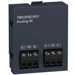 Schneider Electric TMC2PACK01 Steckmodul, Modicon M221, Applikation Verpackungstechnik, 2 Analogeingänge, Spannung/Strom, Auflösung 12 Bit,