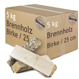 Brennholz Kaminholz Birkenholz Holz Auswahl 5-500 kg Birke Für Ofen und Kamin Kaminofen Feuerschale Grill Feuerholz Holzscheite 25 cm Kammergetrocknet Flameup, Menge:5 kg