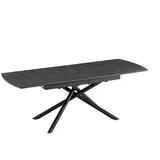 riess-ambiente Esstisch MIKADO 180-230cm graphit / schwarz · ausziehbarer Keramik-Tisch (Einzelartikel, 1-St), Marmor-Design · verlängerbar · 10 Personen · Sterngestell · Metall grau