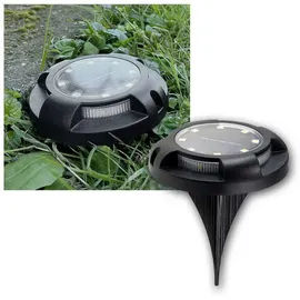 ChiliTec Solarleuchte Kunststoff 11 cm inkl. 12 LEDs kaltweiß schwarz