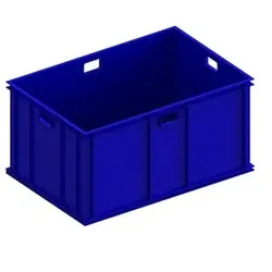 Kunststoffkasten 600x400x270mm blau Gew. 19kg stapelbar PP