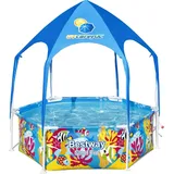 BESTWAY Steel Pro UV Careful Kinderpool 183x51 cm, buntes Unterwasser-Design, rund