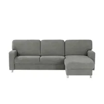 Smart Eckcouch Mikrofaser 2-Sitzer Grau