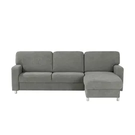 Smart Eckcouch Mikrofaser 2-Sitzer Grau