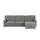 Smart Eckcouch Mikrofaser 2-Sitzer Grau