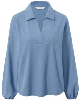Tchibo - Bluse mit Polokragen - Hellblau - Gr.: 34 - blau - 34
