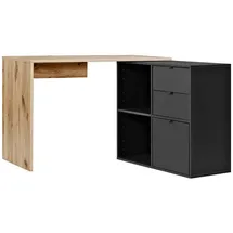 mokebo Eckschreibtisch Der Produktive Eiche / Schwarz