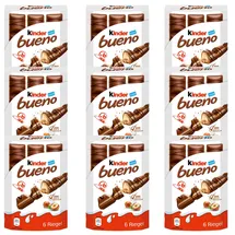 schokolade-riegel Kinder Buono 6 Waffel Riegel mit Haselnuss Cremefüllung 129g 9er Pack