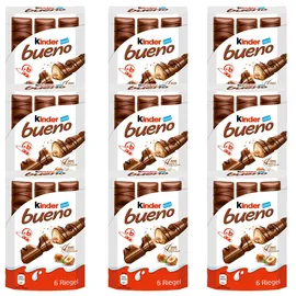 schokolade-riegel Kinder Buono 6 Waffel Riegel mit Haselnuss Cremefüllung 129g 9er Pack
