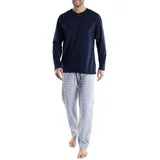 Bugatti Pyjama Florenz in blau-mittel-multicolor1 | Gr.: 58