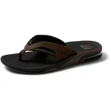 Reef Herren Fanning Flipflop, schwarz/Hellbraun, 42 EU