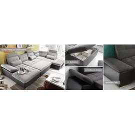 MID.YOU Wohnlandschaft Kunstleder 3-Sitzer Beige/Braun