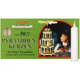 Knox Pyramidenkerzen weiß 14 x 70 mm, 50 Stück