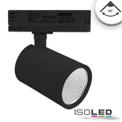 ISOLED LED 3-Phasen Schienenstrahler, 35W 4000K 3500lm 60°, CRI90, drehbar, neigbar, Schwarz matt ISO-115133