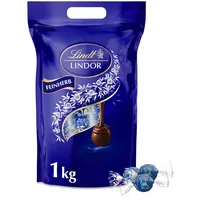 Lindt LINDOR Schokoladen Kugeln feinherb | 1 kg Beutel, wiederverschließbar | ca. 80 Kugeln dunkle | Großpackung, Pralinen-Geschenk, Schokoladengeschenk