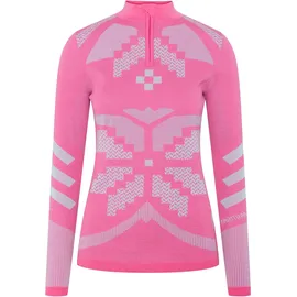 KARI TRAA Damen Faith Half Zip Longsleeve (Größe S, pink)