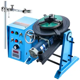 Vevor Schweißdrehtisch 120 W Schweißpositionierer 0,5–6U/min Manipulator 25 kg(Horizontal)/50 kg(vertikal) Drehtisch 0–90° Neigungswinkel KD200-Dreibackenfutter zum Schneiden, Schleifen, Montieren
