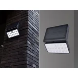 Lutec Solar-Außenwandleuchte mit Bewegungsmelder LED 8.5W Schwarz