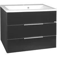 Fackelmann Waschbeckenunterschrank 2 Schubladen Kara Anthrazit