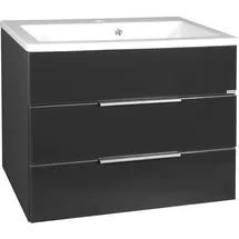 Fackelmann Waschbeckenunterschrank 2 Schubladen Kara Anthrazit