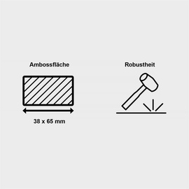 SCHEPPACH Schraubstock ASV360-100, 38 x 65 mm Ambossfläche,