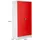 Proregal Aktenschrank 195 x 92 x 42 cm Weiß-Rot