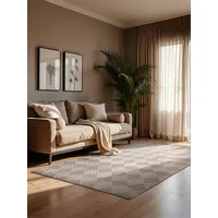 ELLE DECORATION Tourmaline beige Creme beige), B:160cm H:9mm L:235cm, Polypropylen, Teppiche, Wohnzimmer, Schlafzimmer, Läufer, Hoch-Tief Effekt, Flur, Glanz
