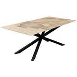 MAGNA Atelier Esstisch SPIDER aus ECHTEM MARMOR, Dining Table, nachhaltig, Naturstein, Exclusive Line, 200x100x75cm beige 200 cm x 75 cm