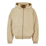 Zip-Kapuzenpullover in unionbeige Gr M