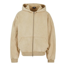 URBAN CLASSICS Zip-Kapuzenpullover in unionbeige | Gr.: M