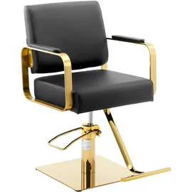 Physa Friseurstuhl mit Fußstütze 50 66 cm 200 kg Schwarz, Golden - Friseurstühle physa