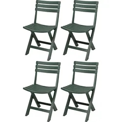 Gartenstuhl Stuhl Klappstuhl 4 Stk. Grün 78x44x42cm Klappbar Sitzen Garten Balkon