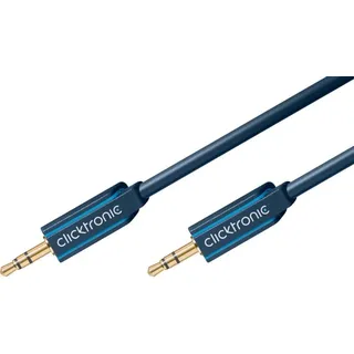 Clicktronic MP3-Audiokabel 3,5mm Klinken-Stecker > 3,5mm Klinken-Stecker 5,0m (70480)