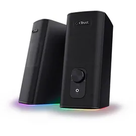 Trust Gaming GXT 612 Cetic Bluetooth Lautsprecher 2.0, PC Lautsprecher mit RGB LED Beleuchtung, 18W (10W RMS), 76% Recyclingkunststoff, USB-Betrieb Speaker Set, PC Boxen Computer Laptop - Schwarz