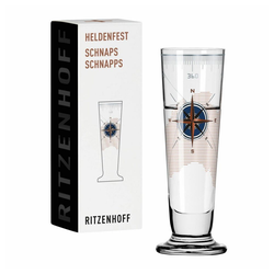 Ritzenhoff Schnapsglas Heldenfest Schnaps 005, Kristallglas, Made in Germany bunt