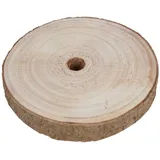 Buri Baumstammscheibe 15cm zum Basteln Holzscheibe Gesteckunterlage Dekomaterial Holz Baumscheibe