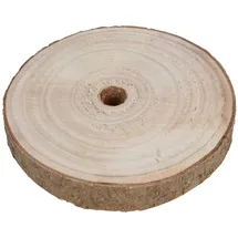 Buri Baumstammscheibe 15cm zum Basteln Holzscheibe Gesteckunterlage Dekomaterial Holz Baumscheibe