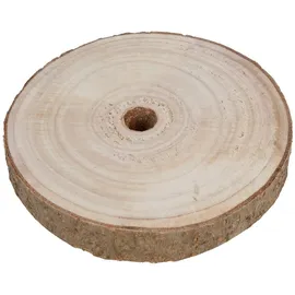 Buri Baumstammscheibe 15cm zum Basteln Holzscheibe Gesteckunterlage Dekomaterial Holz Baumscheibe
