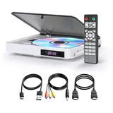 DVD Player Arafuna, DVD Player für Fernseher mit Alle Regionen Frei, DVD/CD-Player HDMI 1080P mit AV-Ausgang, USB Eingang, Fernbedienung und AV-Kabel, integriertes PAL/NTSC-Weiß