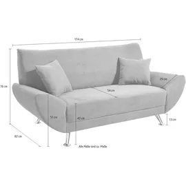 Home Affaire 2-Sitzer Saltare Kunstleder 174 x 78 x 82 cm Braun
