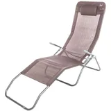 Saunaliege Xxl Taupe Und Nackenkissen, 67x116x154cm
